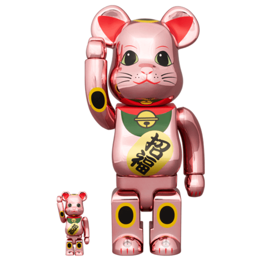 招き猫 招福 桃金メッキ 100％ & 400％ Be@rBrick - CRA5Y SHOP