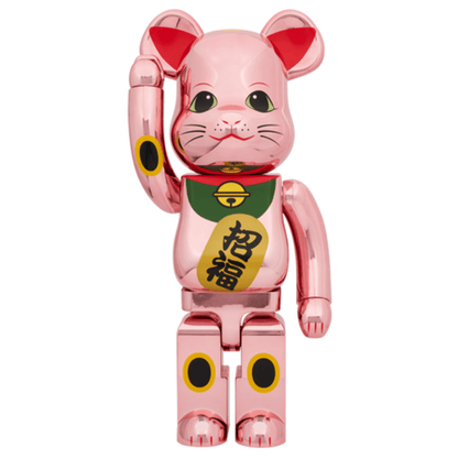 招き猫 招福 桃金メッキ 1000％ Be@rBrick - CRA5Y SHOP