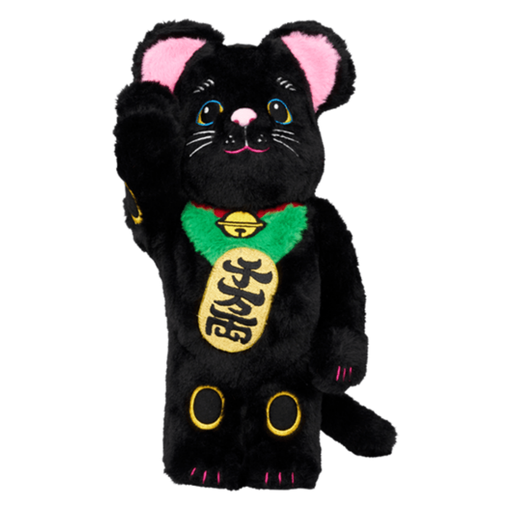 「日限」招き猫 黑 着ぐるみ版 400％ / 1000% Be@rBrick - CRA5Y SHOP