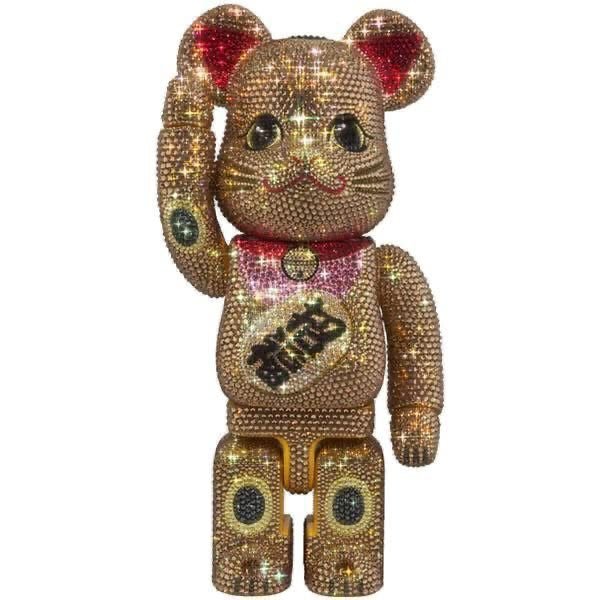 CRYSTAL DECORATE 招き猫 金 招福 400％ BE@RBRICK - CRA5Y SHOP