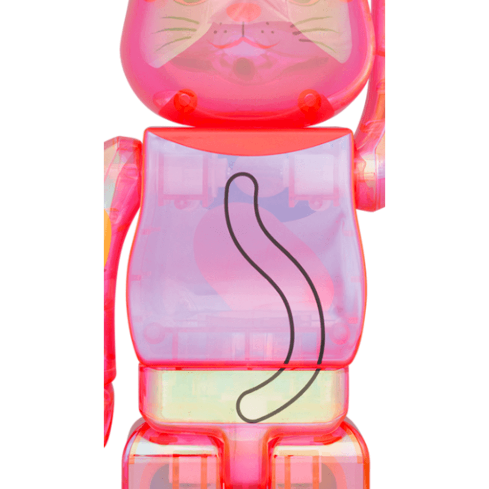 BE@RBRICK 招き猫 桃色透明メッキ 1000％ - フィギュア