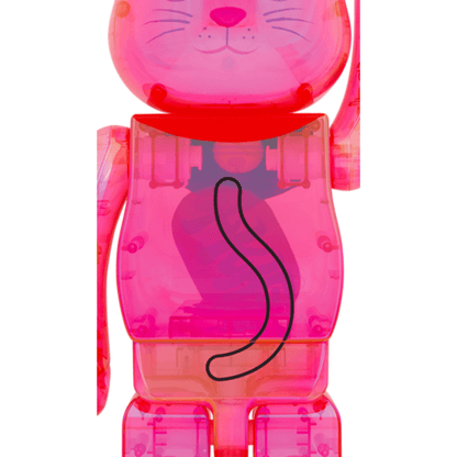 招き猫 桃色透明メッキ 100％ & 400％ / 1000％ Be@rBrick