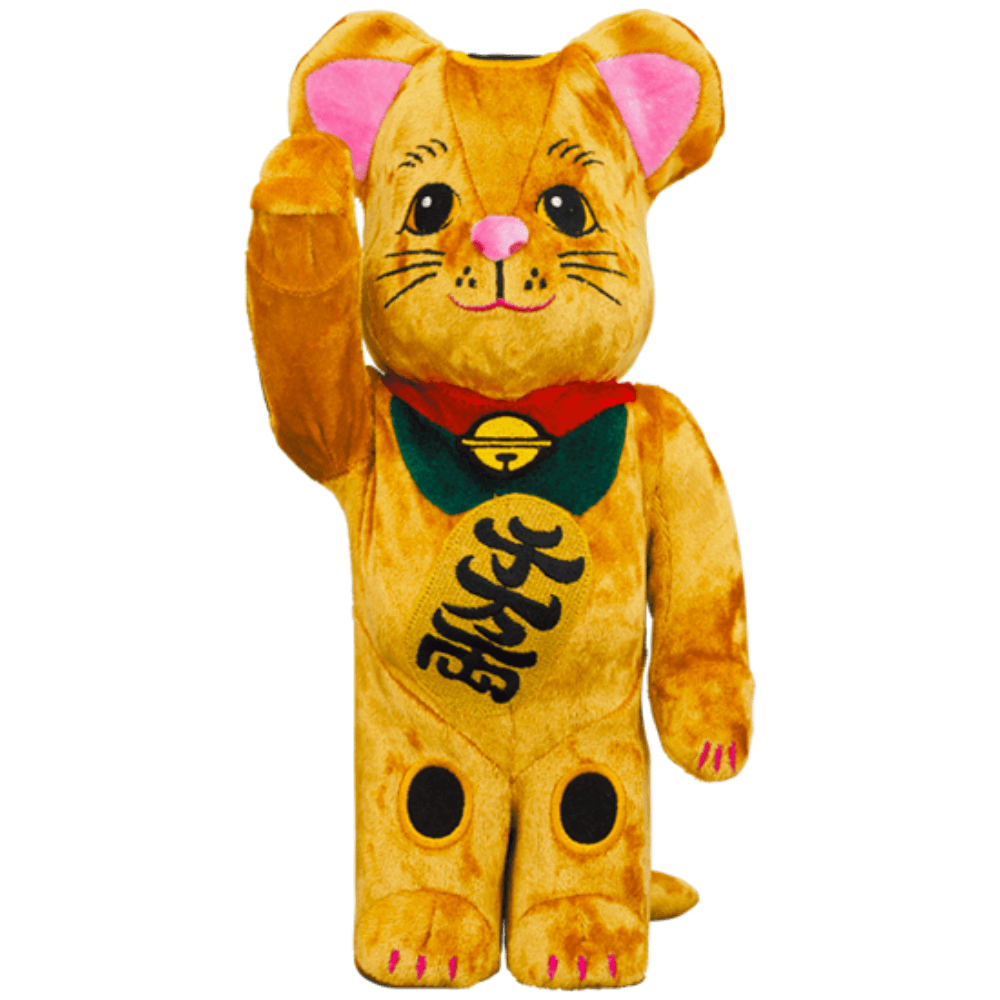 「日限」招き猫 金 着ぐるみ版 400％ / 1000% Be@rBrick - CRA5Y SHOP