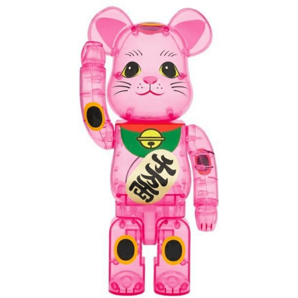 招き猫 桃色透明 400％ BE@RBRICK - CRA5Y SHOP