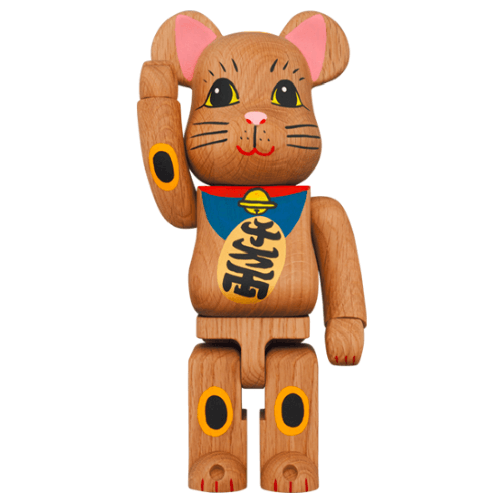 BE@RBRICK 招き猫 桃色透明 400％-