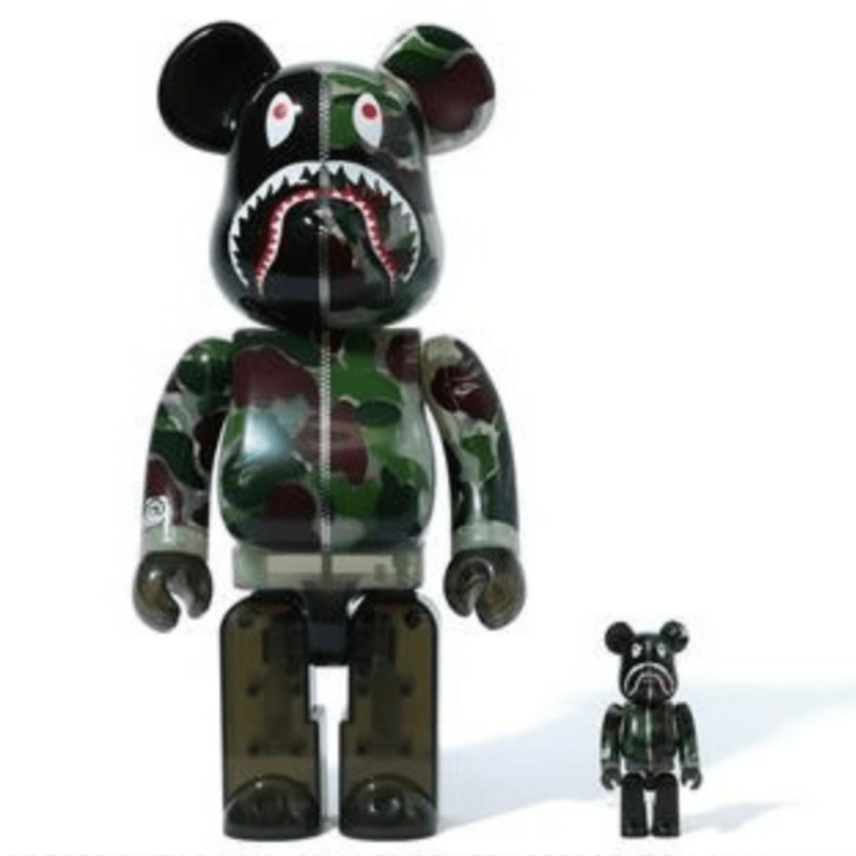 BAPE CLEAR ABC CAMO SHARK Green Ver 100% & 400% Be@rBrick - CRA5Y SHOP