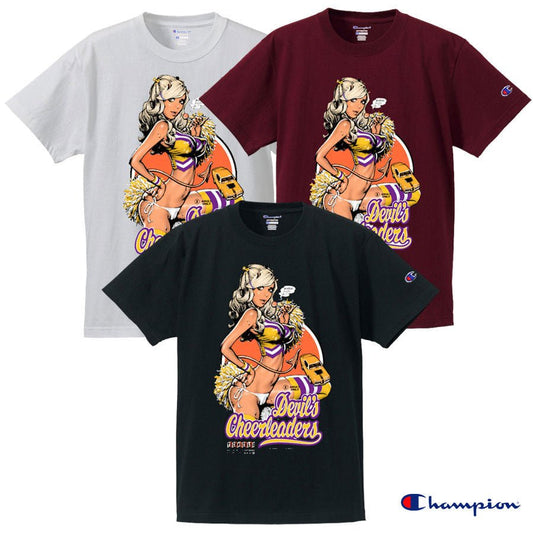 EROSTIKA x Champion "DEVIL'S CHEERLEADERS" LAKERS VERSION T-SHIRTS [TE0003] - CRA5Y SHOP