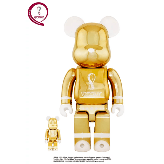 OFFICIAL LICENSED PRODUCT OF FIFA WORLD CUP QATAR 2022™ GOLD 100% & 400% / 1000% Be@rBrick - CRA5Y SHOP