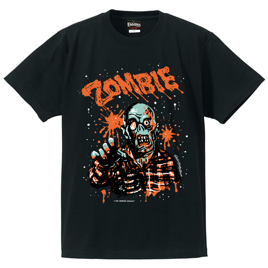 "PLAID SHIRT ZOMBIE" T-SHIRT - CRA5Y SHOP