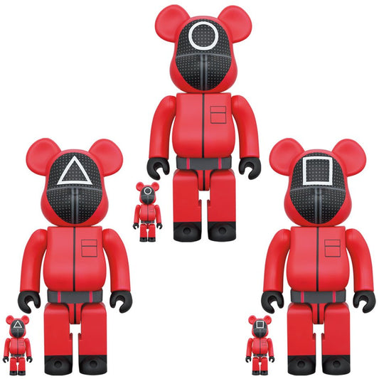 SQUID GAME(イカゲーム) GUARD "○/△/□" 100％ & 400％ / 1000% Be@rBrick - CRA5Y SHOP