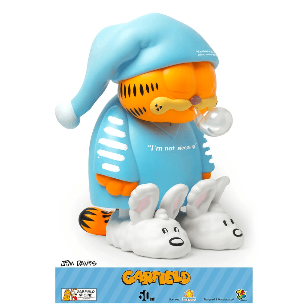 ZCWO Garfield "I am not Sleeping" 加菲貓 50CM PVC FIGURE BLUE - CRA5Y SHOP